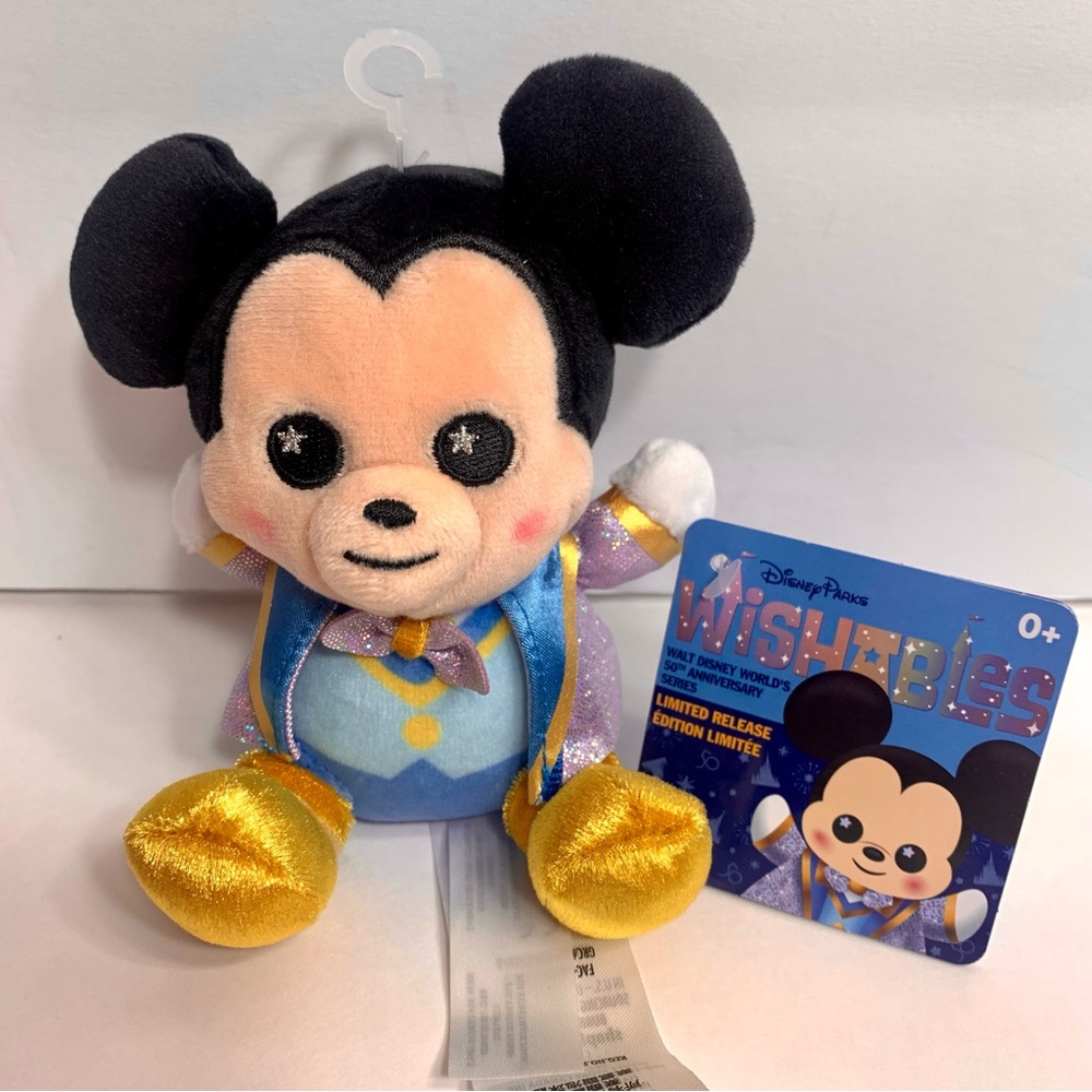 NWT. Mickey Mouse Wishables Plush Limited edition 5''. Disney 50th anniversary
